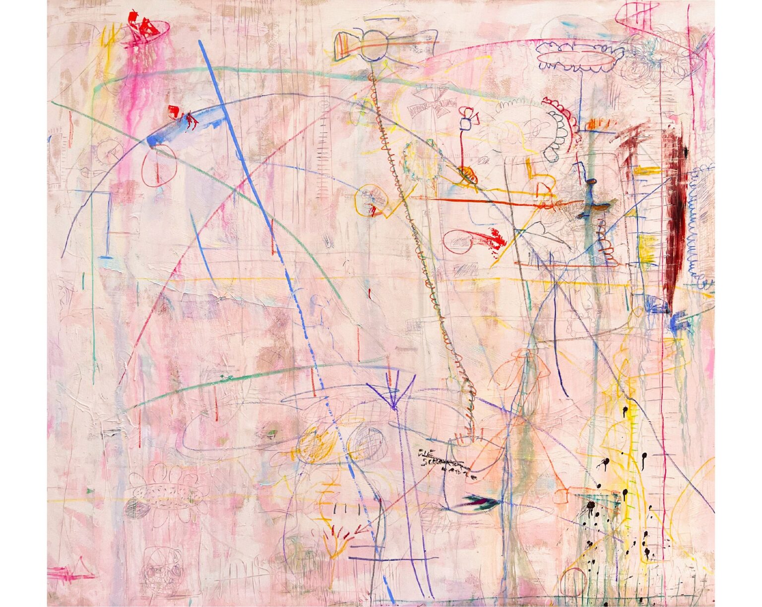 EMOTIONS IN THE DESERT | 240 cm x 210 cm | Acrylic and oil pastel on canvas