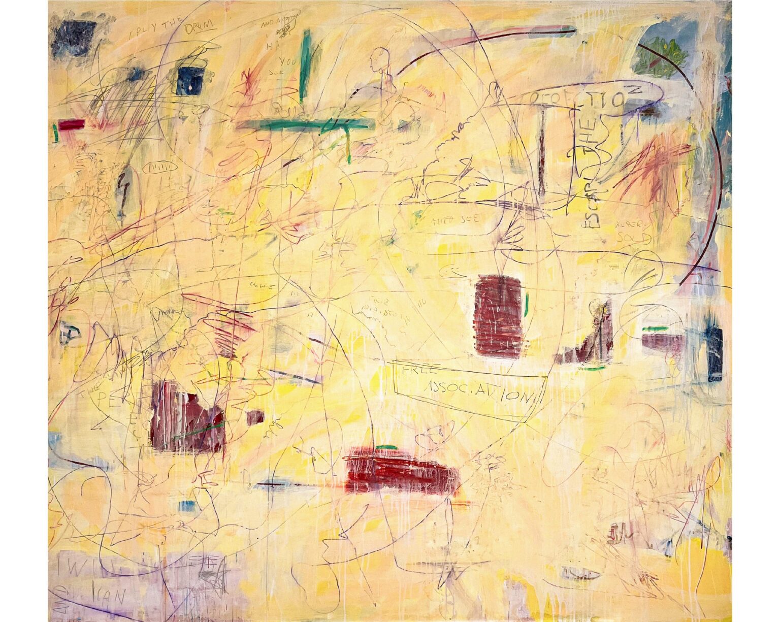 FREE ASSOCIATION | 240 cm x 210 cm | Acrylic and oil pastel on canvas